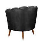 Kit 2 Poltronas Pétalas E Puff Pés De Madeira Decorativo Arie