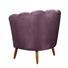 Kit 2 Poltronas Pétalas E Puff Pés De Madeira Decorativo Arie