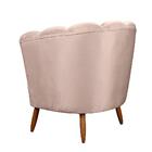 Kit 2 Poltronas Pétalas Pés De Madeira Decorativa Ariel Rose