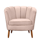 Kit 2 Poltronas Pétalas Pés De Madeira Decorativa Ariel - Sho