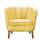 Kit 2 Poltronas Pétalas Pés De Madeira Decorativa Ariel - Sho