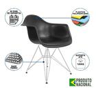 Kit 2 Poltronas Preta Com Braço Daw Ferro Branco Preto