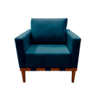 Kit 2 Poltronas Quebec Base Madeira Maciça Suede Bege Zahav A