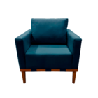 Kit 2 Poltronas Quebec Base Madeira Maciça Suede Bege Zahav A