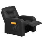 Kit 2 Poltronas Reclináveis Couro Artificial Preto