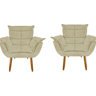 Kit 2 Poltronas Resistentes Confortável Opa Para Sala Melhor