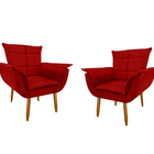 Kit 2 Poltronas Resistentes Confortável Opa Para Sala Melhor