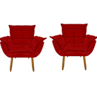 Kit 2 Poltronas Resistentes Confortável Opa Para Sala Melhor