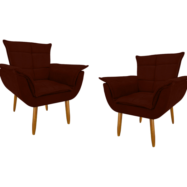 Kit 2 Poltronas Resistentes Confortável Opa Para Sala Melhor