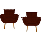 Kit 2 Poltronas Resistentes Confortável Opa Para Sala Melhor