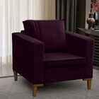 Kit 2 Poltronas Riviera Decorativa Em Veludo Roxo Star Confort