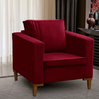 Kit 2 Poltronas Riviera Decorativa Em Veludo Vermelho Star Co