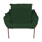 Kit 2 Poltronas Sala Base Cobre Suede Verde - Vallisa Decor