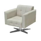 Kit 2 Poltronas Sala De Estar Base Cromada Giratória Ana Sued