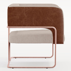 Kit 2 Poltronas Scarlett D02 Base Aço New Cobre Courissímo Ma