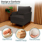 Kit 2 Poltronas Serena Para Sala Recepção Escritório Suede De