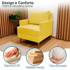 Kit 2 Poltronas Serena Para Sala Recepção Escritório Suede De