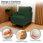 Kit 2 Poltronas Serena Para Sala Recepção Escritório Suede De