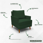 Kit 2 Poltronas Serena Para Sala Recepção Escritório Suede De