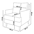 Kit 2 Poltronas Serena Para Sala Recepção Escritório Suede De