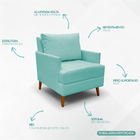 Kit 2 Poltronas Serena Para Sala Recepção Escritório Suede De