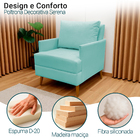 Kit 2 Poltronas Serena Para Sala Recepção Escritório Suede De