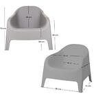 Kit 2 Poltronas Skarpo Cinza