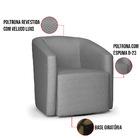 Kit 2 Poltronas Stella Max Veludo Luxo Grafite A131 Base Gira