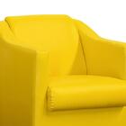 Kit 2 Poltronas Tilla Decorativa Escritório Corino Amarelo