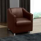 Kit 2 Poltronas Tilla Decorativa Escritório Corino Marrom