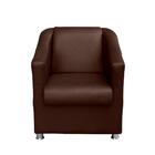 Kit 2 Poltronas Tilla Decorativa Escritório Corino Marrom