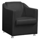 Kit 2 Poltronas Tilla Decorativa Escritório Corino Preto