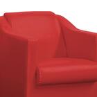 Kit 2 Poltronas Tilla Decorativa Escritório Corino Vermelho