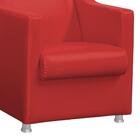 Kit 2 Poltronas Tilla Decorativa Escritório Corino Vermelho