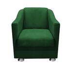 Kit 2 Poltronas Tilla Sala E Escritório Suede Verde