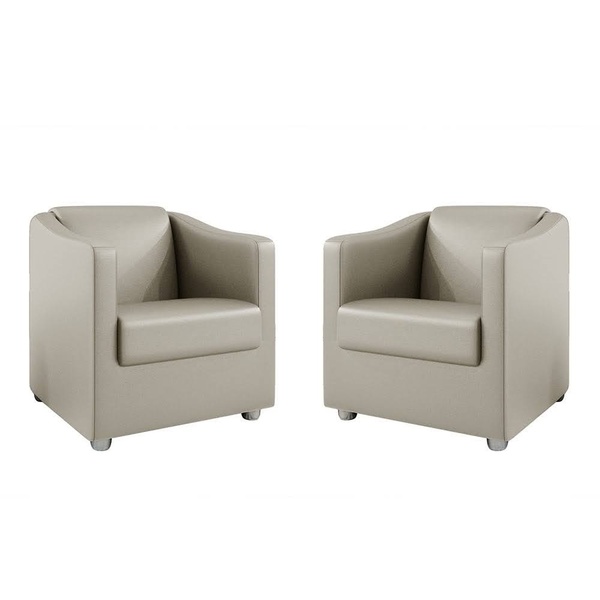 Kit 2 Poltronas Tina Para Clínica De Estética Recepção Corano