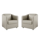 Kit 2 Poltronas Tina Para Consultório Clínica Recepção - Cora