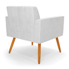 Kit 2 Poltronas Viena Gomada Corano Pés Palito Castanho D03 -