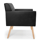 Kit 2 Poltronas Viena Gomada Corano Pés Palito Natural D03 -