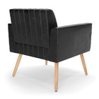 Kit 2 Poltronas Viena Gomada Corano Pés Palito Natural D03 -