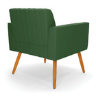 Kit 2 Poltronas Viena Gomada Suede Pés Palito Castanho D03 -