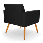 Kit 2 Poltronas Viena Gomada Suede Pés Palito Castanho D03 -