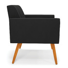 Kit 2 Poltronas Viena Gomada Suede Pés Palito Castanho D03 -