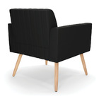 Kit 2 Poltronas Viena Gomada Suede Pés Palito Natural D03 - D