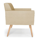 Kit 2 Poltronas Viena Gomada Veludo Luxo Off White A129 Pés P