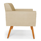 Kit 2 Poltronas Viena Gomada Veludo Luxo Off White A129 Pés P