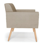 Kit 2 Poltronas Viena Gomada Veludo Luxo Pés Palito Natural -