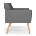 Kit 2 Poltronas Viena Gomada Veludo Luxo Pés Palito Natural -