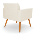 Kit 2 Poltronas Viena Gomada Veludo Pés Palito Castanho D03 -