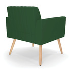 Kit 2 Poltronas Viena Gomada Veludo Pés Palito Natural D03 -